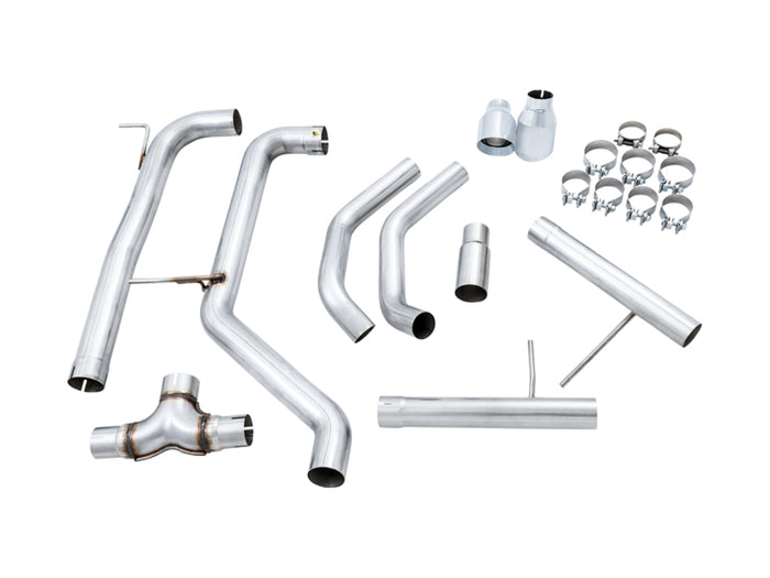AWE Tuning 18-21 Volkswagen Jetta GLI Mk7 Track Edition Exhaust - Chrome Silver Tips (Fits OEM DP) available at Damond Motorsports
