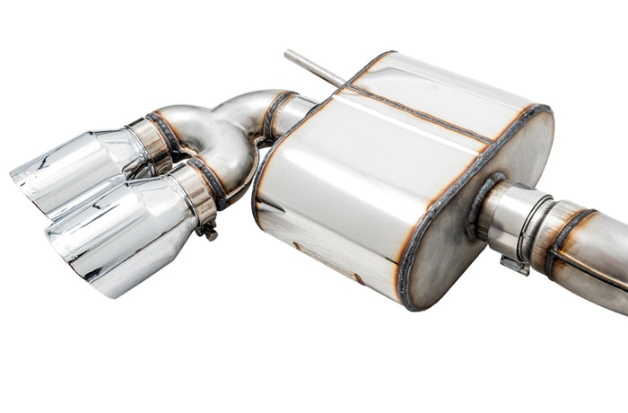 AWE Tuning Mk7 Golf R SwitchPath Exhaust w/Chrome Silver Tips 102mm available at Damond Motorsports