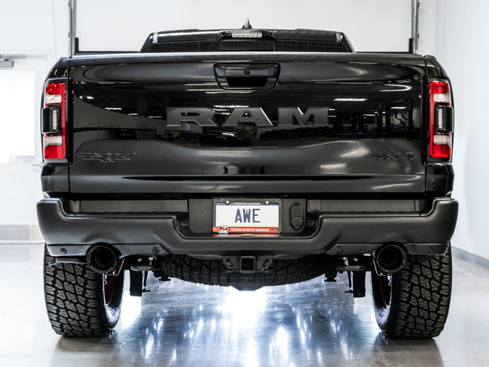 AWE Tuning 2021 RAM 1500 TRX 0FG Cat-Back Exhaust - Diamond Black Tips available at Damond Motorsports