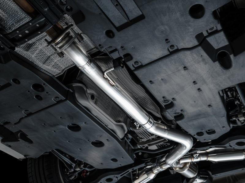 AWE 23-24 Toyota GR Corolla Track Edition Catback Exhaust - Chrome Silver Tips available at Damond Motorsports