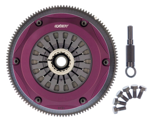 EXEDY Sport Performance Hyper Triple Cerametallic Clutch: Rigid Disc: Pull Type Cover: Includes Flywheel Bolts: For use w/ Hyper Accessory Kit NSAK103 PN#NM043SR available at Damond Motorsports