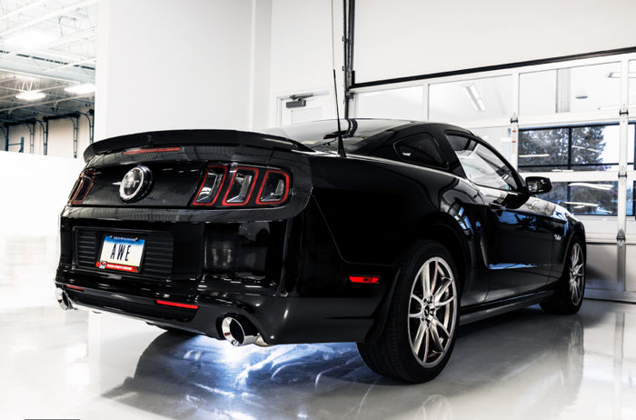 AWE Tuning S197 Mustang GT Axle-back Exhaust - Touring Edition (Chrome Silver Tips) available at Damond Motorsports