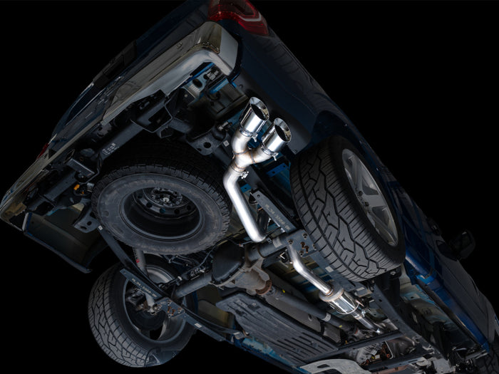 AWE 21-25 Ford F150 (14th Gen Reg Cab) Cat-Back Exhaust - 4.5in Dual Side Exit Chrome Tips available at Damond Motorsports
