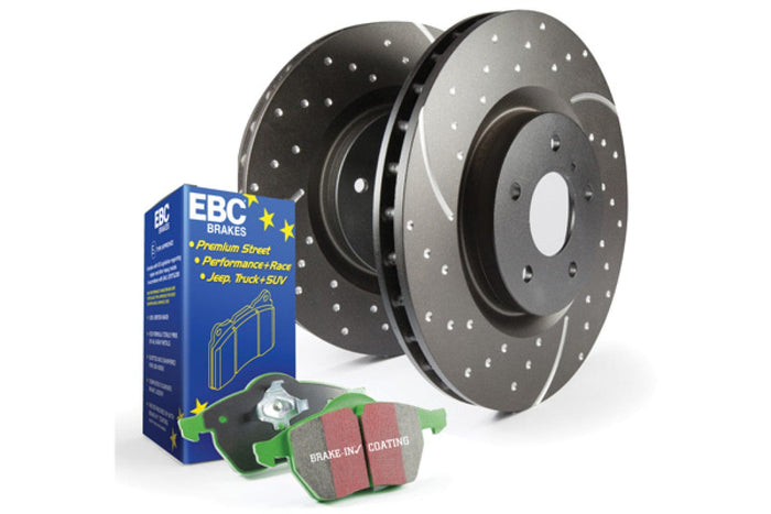 EBC Brakes S3 Kits Greenstuff 6000 and GD Rotors Truck/SUV; Front; FMSI Pad No. D1083; Vented; 6 Bolt Holes; 330mm Dia.; 92mm Height; 30mm Thick; 86.6mm Center Hole Dia.; available at Damond Motorsports