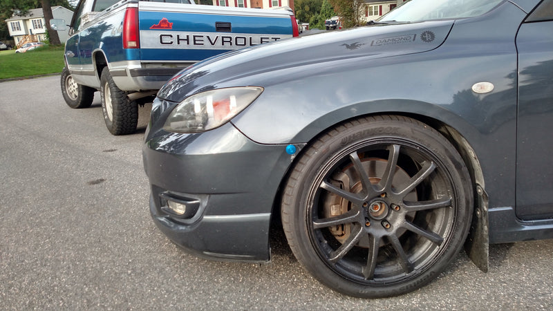 1st Gen Mazda 3 / Mazdaspeed 3 Bumper Fitment Solution-FENDERWELL ONLY available at Damond Motorsports