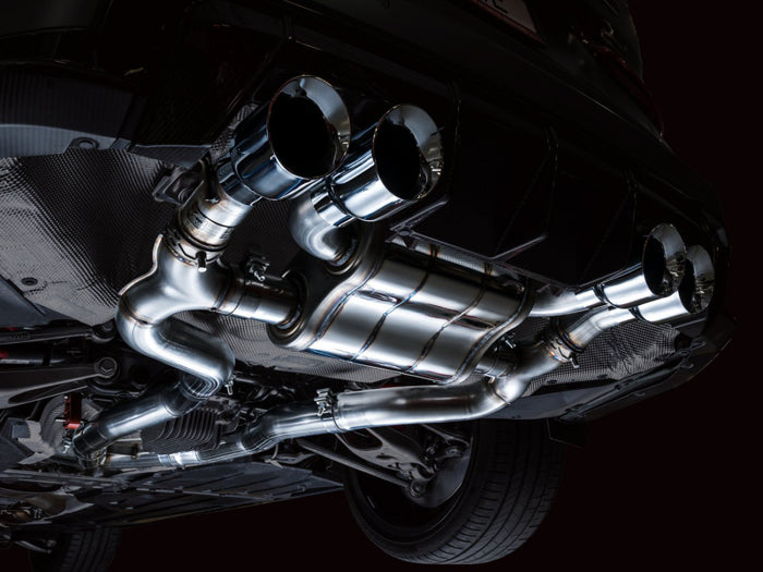 AWE SwitchPath Catback Exhaust for BMW G8X M3/M4 - Chrome Silver Tips available at Damond Motorsports