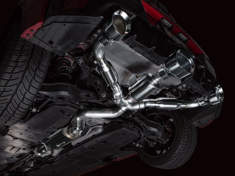 AWE 23-24 Toyota GR Corolla Touring Edition Catback Exhaust - Chrome Silver Tips available at Damond Motorsports