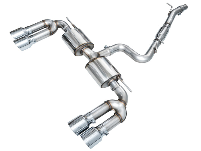 AWE 22-24 Audi 8Y S3 Touring Edition Exhaust - Chrome Silver Tips available at Damond Motorsports