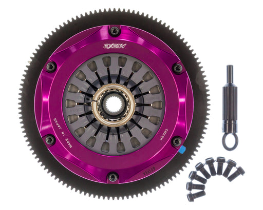 EXEDY Sport Performance Hyper Twin Cerametallic Clutch: Sprung Center Disc: Pull Type Cover: For use w/ Hyper Accessory Kit FJAK100 PN#FM022HD available at Damond Motorsports