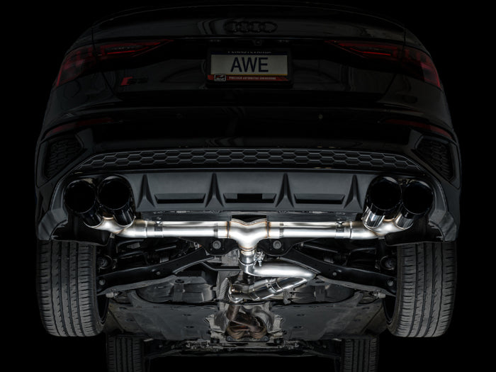 AWE 22-24 Audi 8Y S3 Track Edition Exhaust - Diamond Black Tips available at Damond Motorsports