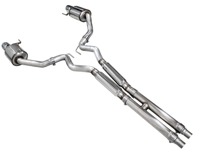 AWE 2024 Ford Mustang GT Fastback S650 RWD Touring Catback Exhaust w/ Dual Chrome Silver Tips available at Damond Motorsports