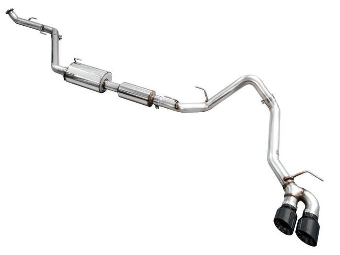 AWE Exhaust for 4th Gen Toyota Tacoma Dual Diamond Black Tips available at Damond Motorsports