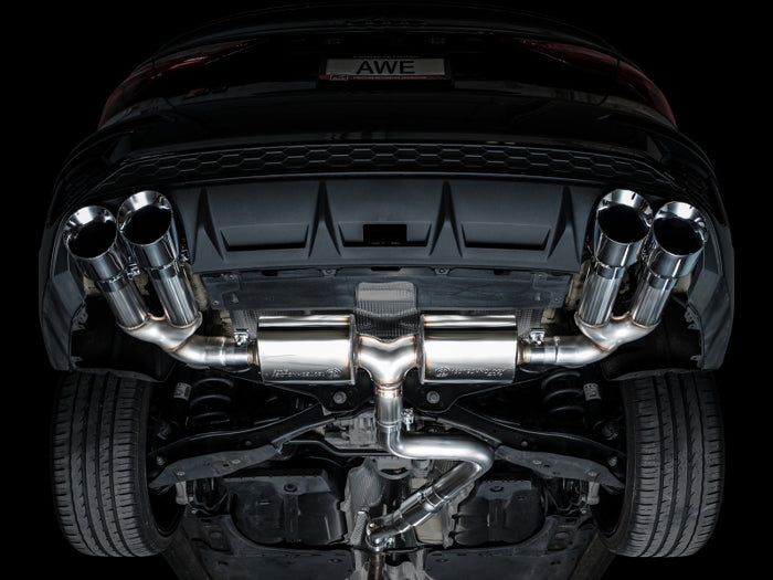 AWE 22-24 Audi 8Y S3 Touring Edition Exhaust - Chrome Silver Tips available at Damond Motorsports