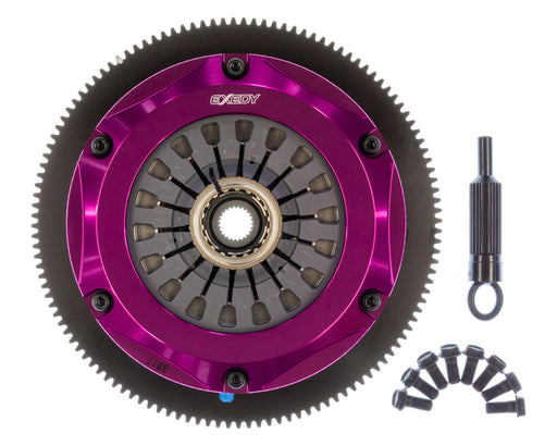 EXEDY Sport Performance Hyper Twin Cerametallic Clutch: Sprung Center Disc: Pull Type Cover: For use w/ Hyper Accessory Kit FJAK100 PN#FM012SD available at Damond Motorsports