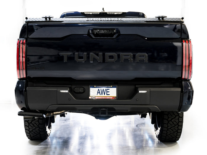AWE 0FG Exhaust for 3rd Gen Toyota Tundra - Dual Diamond Black Tips available at Damond Motorsports