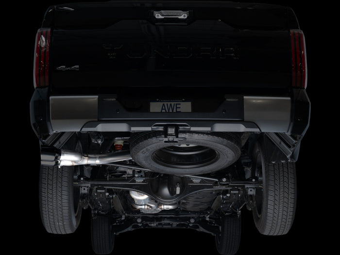 AWE 0FG Exhaust for 3rd Gen Toyota Tundra - Dual Diamond Black Tips available at Damond Motorsports