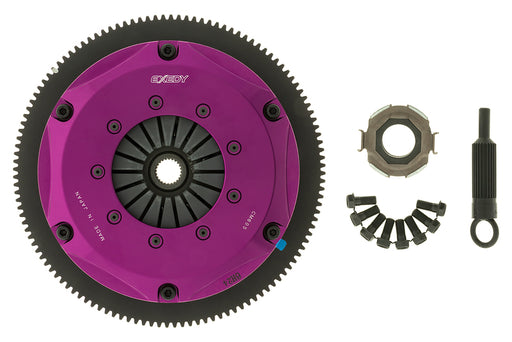 EXEDY Sport Performance Hyper Twin Cerametallic Clutch: Sprung Center Disc: Push Type Cover: For use w/ Hyper Accessory Kit FJAK102 PN#TM052SD available at Damond Motorsports