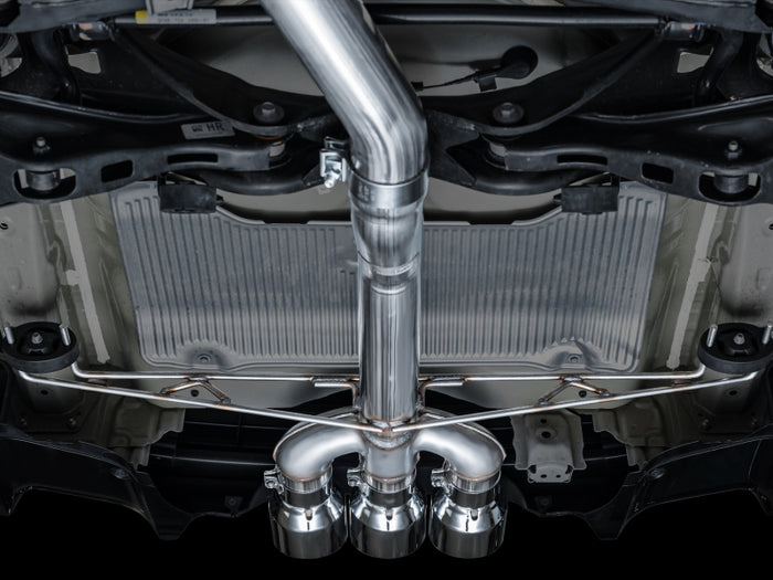 AWE Tuning 2024 Acura Integra Type S DE5 FWD Track Edition Exhaust w/ Triple Chrome Silver Tips available at Damond Motorsports