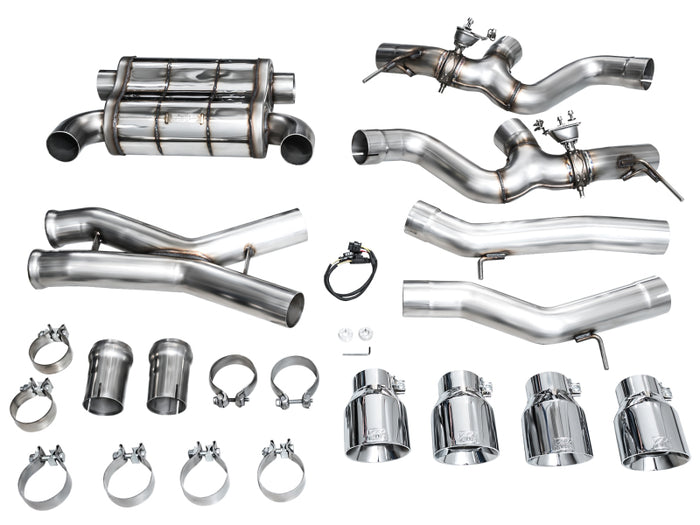 AWE Tuning 23-24 BMW G87 M2 SwitchPath Edition Exhaust - Chrome Silver Tips available at Damond Motorsports