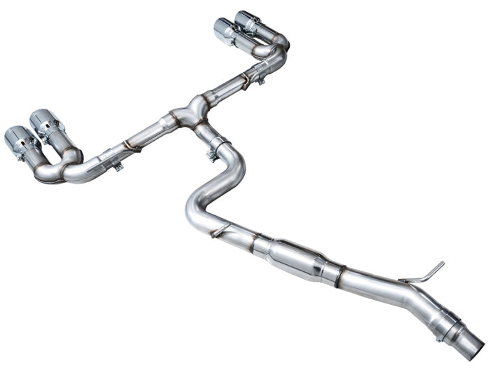 AWE 22-24 Audi 8Y S3 Track Edition Exhaust - Chrome Silver Tips available at Damond Motorsports