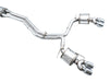 AWE Tuning 19-23 Audi C8 S6/S7 2.9T V6 AWD Touring Edition Exhaust - Chrome Silver Tips available at Damond Motorsports