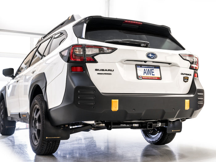 AWE 20-25 Subaru Outback (Wilderness & XT) 0FG Catback Exhaust w/Dual BashGuards available at Damond Motorsports