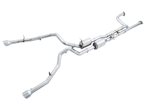 AWE Tuning 2021 RAM 1500 TRX 0FG Cat-Back Exhaust - Chrome Silver Tips available at Damond Motorsports