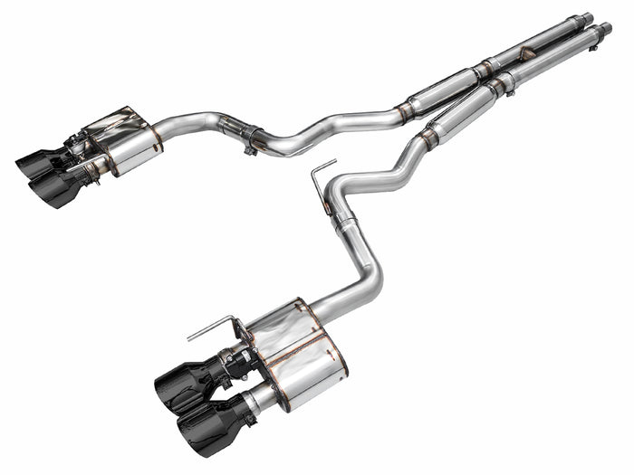 AWE Tuning 21-23 Ford Mustang Mach 1 SwitchPath Cat Back Exhaust w/ Quad Diamond Black Tips available at Damond Motorsports