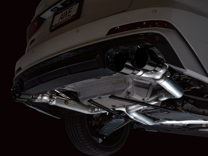 AWE Tuning 19-23 Audi C8 S6/S7 2.9T V6 AWD Track Edition Exhaust - Diamond Black Tips available at Damond Motorsports