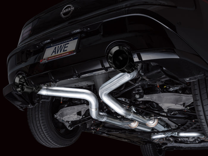 AWE 2023 Nissan Z RZ34 RWD Track Edition Catback Exhaust System w/ Diamond Black Tips available at Damond Motorsports