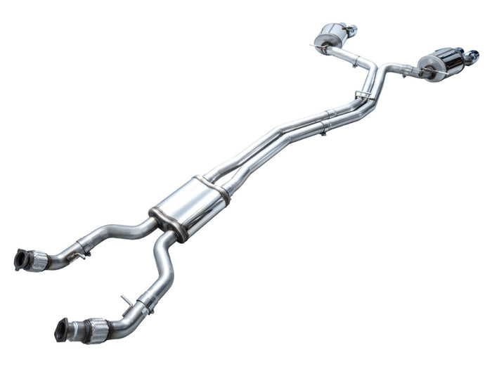 AWE Tuning 19-23 Audi C8 S6/S7 2.9T V6 AWD Touring Edition Exhaust - Chrome Silver Tips available at Damond Motorsports