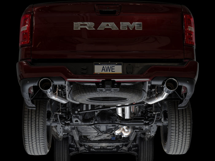 AWE 25+ RAM 1500 3.0TT 0FG Catback Touring Exhaust - Chrome Silver Tips available at Damond Motorsports