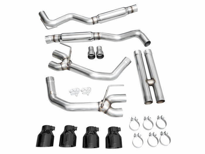 AWE 2024 Ford Mustang Dark Horse S650 RWD Track Edition Catback Exhaust w/ Quad Diamond Black Tips available at Damond Motorsports