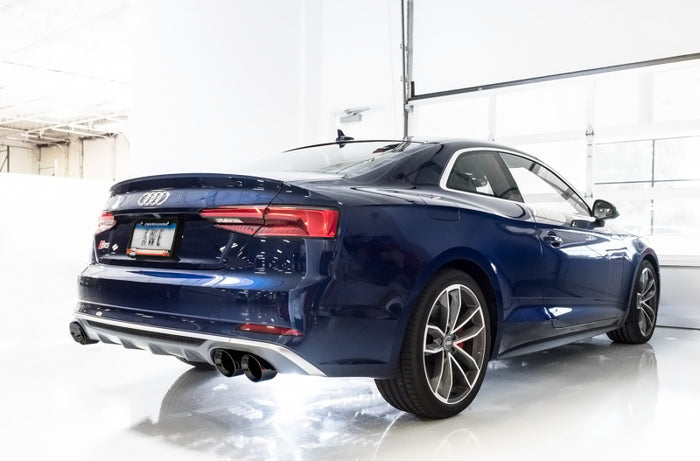 AWE Tuning Audi B9 S5 Coupe 3.0T Track Edition Exhaust - Diamond Black Tips (102mm) available at Damond Motorsports