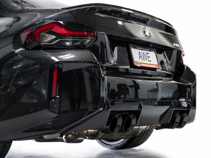 AWE Tuning 23-24 BMW G87 M2 SwitchPath Edition Exhaust - Diamond Black Tips available at Damond Motorsports