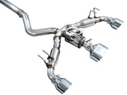 AWE 23-24 Toyota GR Corolla Track Edition Catback Exhaust - Chrome Silver Tips available at Damond Motorsports