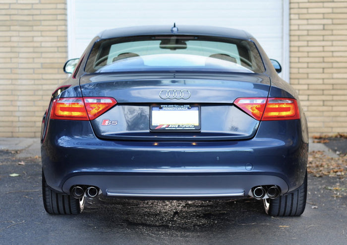 AWE Tuning Audi B8 S5 4.2L Touring Edition Exhaust System - Diamond Black Tips available at Damond Motorsports