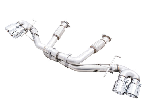 AWE Tuning 2020 Chevrolet Corvette (C8) Track Edition Exhaust - Quad Chrome Silver Tips available at Damond Motorsports