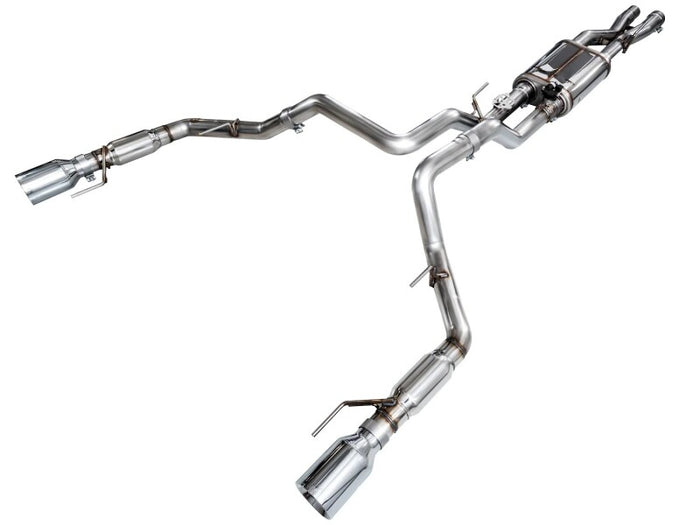 AWE Gen 3 Raptor SwitchPath Exhaust - Chrome Silver Tips available at Damond Motorsports