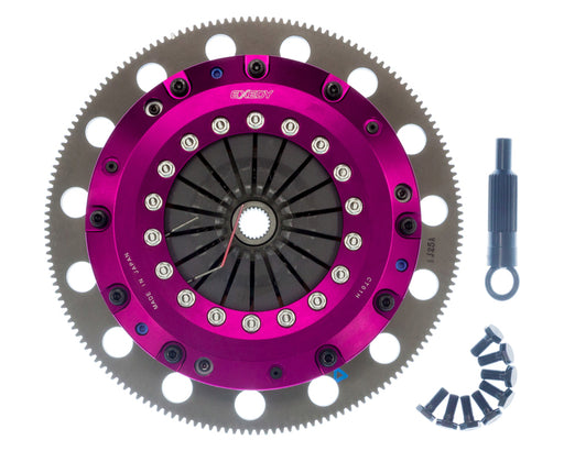 EXEDY Sport Performance Hyper Twin Cerametallic Clutch: Sprung Center Disc: Push Type Cover PN#ET04XD available at Damond Motorsports