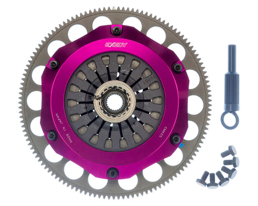 EXEDY Sport Performance Hyper Compe-R Twin Cerametallic Clutch: Rigid (UnSprung) Center Disc: Pull Type Cover: For use w/ Hyper Accessory Kit MZAK102 PN#ZM022SBL available at Damond Motorsports