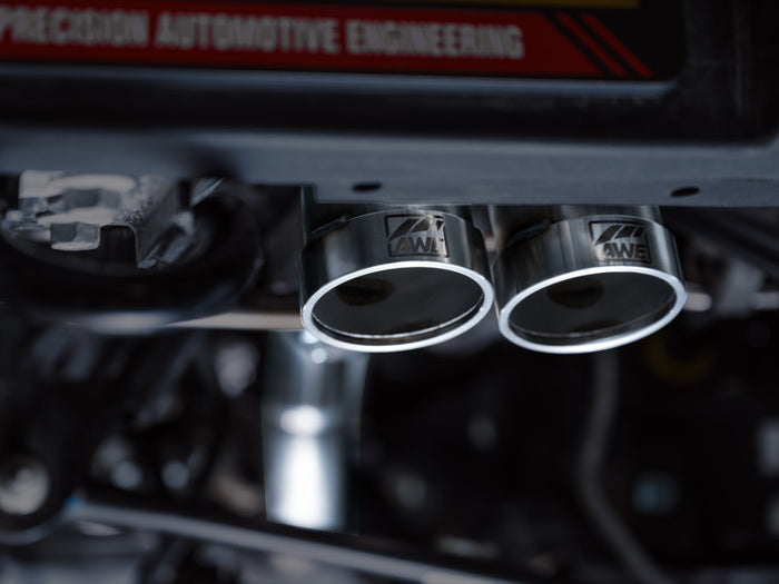 AWE Tuning 22-24 Ford Bronco Raptor 4WD Dual BashGuards Cat-Back SwitchPath Exhaust (No Tips) available at Damond Motorsports