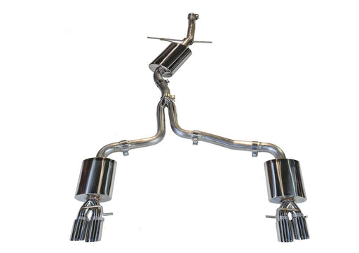 AWE Tuning Audi B8 A5 2.0T Touring Edition Exhaust - Quad Outlet Polished Silver Tips available at Damond Motorsports