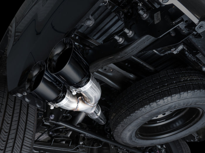 AWE 0FG Exhaust for 3rd Gen Toyota Tundra - Dual Diamond Black Tips available at Damond Motorsports