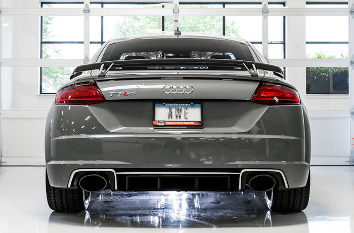 AWE Tuning 18-19 Audi TT RS 8S/RK3 2.5L Turbo Track Edition Exhaust - Diamond Black RS-Style Tips available at Damond Motorsports