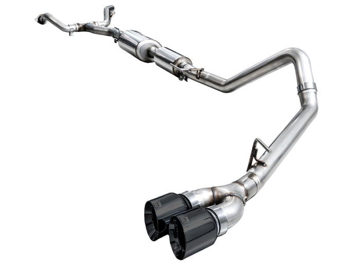 AWE 0FG Exhaust for 3rd Gen Toyota Tundra - Dual Diamond Black Tips available at Damond Motorsports