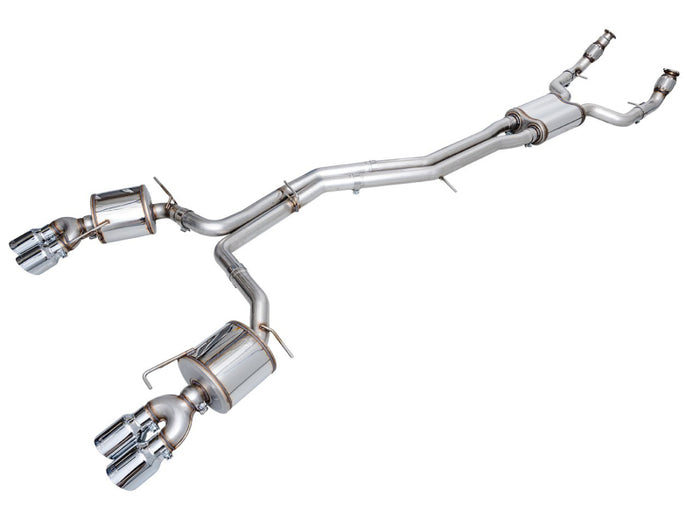 AWE Tuning 19-23 Audi C8 S6/S7 2.9T V6 AWD Touring Edition Exhaust - Chrome Silver Tips available at Damond Motorsports