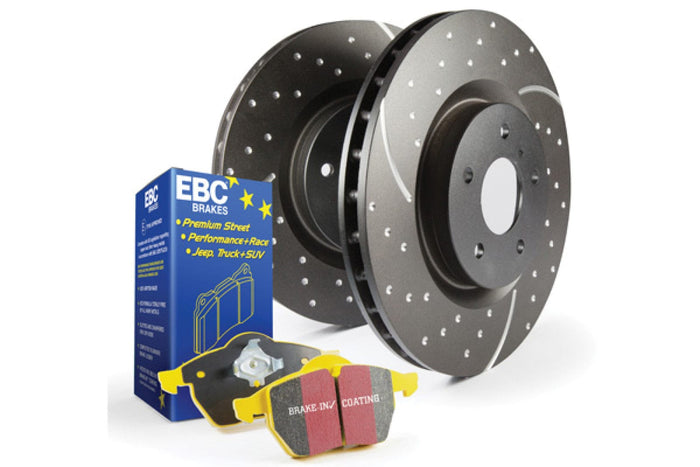 EBC Brakes S5 Kits Yellowstuff And GD Rotors; Front; FMSI Pad No. D1609; Vented; 5 Bolt Holes; 370mm Dia.; 73mm Height; 30mm Thick; available at Damond Motorsports