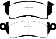 EBC-EBC 73-74 Buick Apollo 4.1 Yellowstuff Front Brake Pads- at Damond Motorsports
