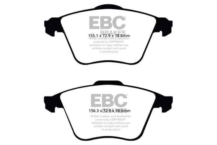 EBC-EBC 07-13 Mazda 3 2.3 Turbo Orangestuff Front Brake Pads- at Damond Motorsports